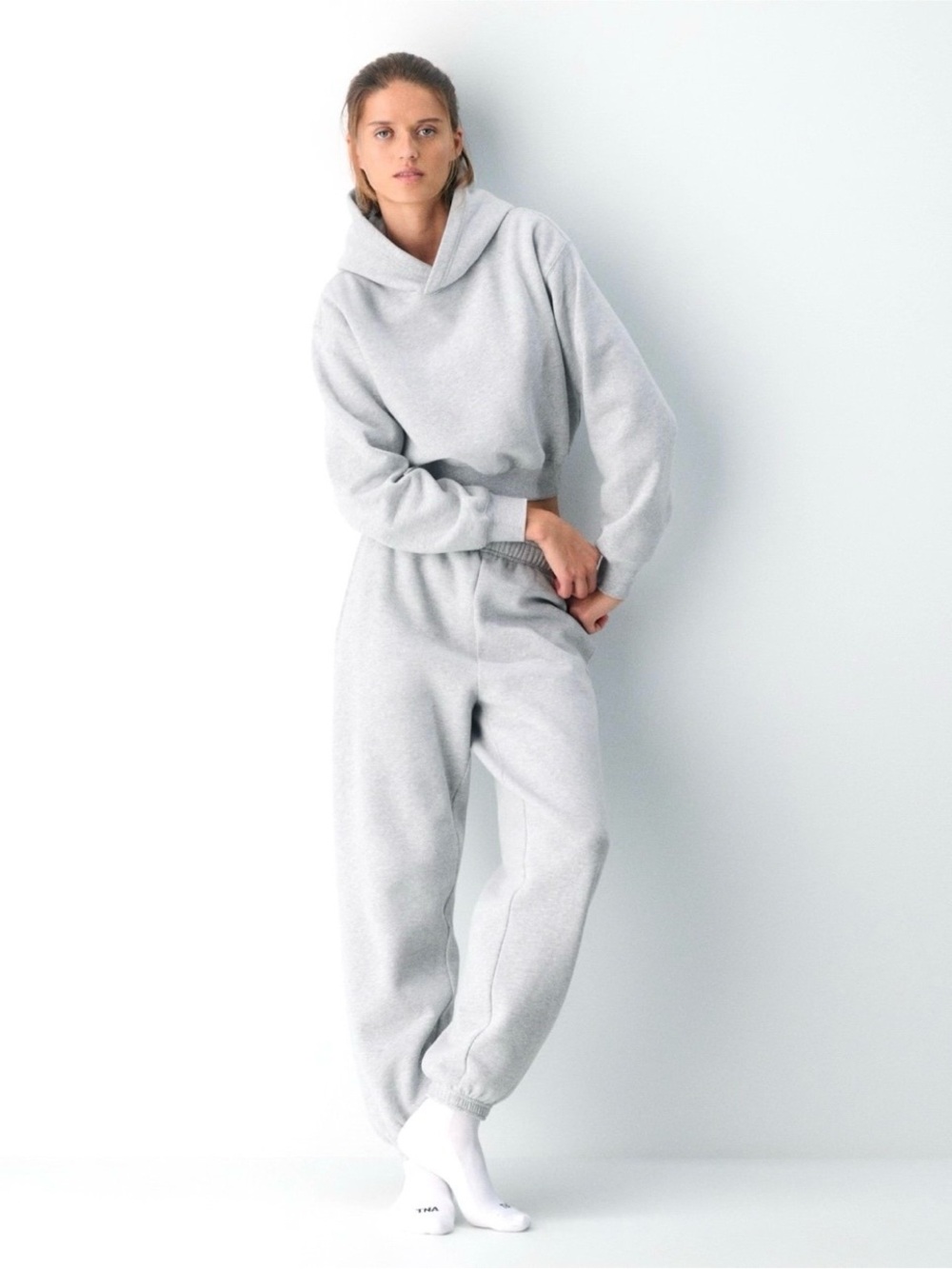 Aritzia Cozy Sweatfleece Mega Jogger Heather Chrome